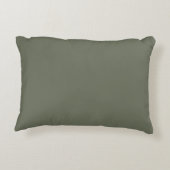 Moss Green Minimalist Accent Pillow –  Kussen (Achterkant)
