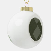 Moss Green Minimalist Holiday Ornament (Links)