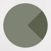 Moss Green Minimalist Pie Slice Stickers - Labels (Design 2)