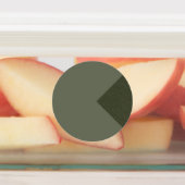 Moss Green Minimalist Pie Slice Stickers - Labels (Aangebracht)