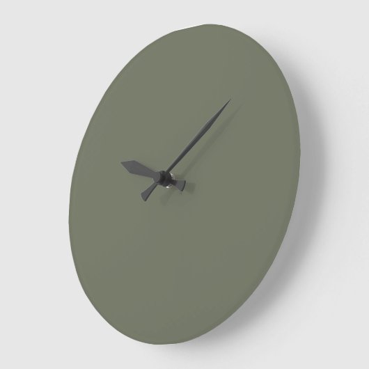Moss Green Minimalist wandklok (Hoek)