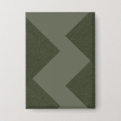 Moss Green Modern Rectangle Button (Voorkant)