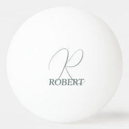 Moss Green Monogrammed Ping Pong Paddle Pingpongbal