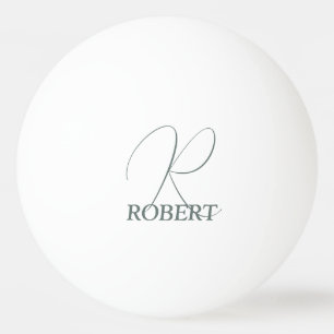 Moss Green Monogrammed Ping Pong Paddle Pingpongbal