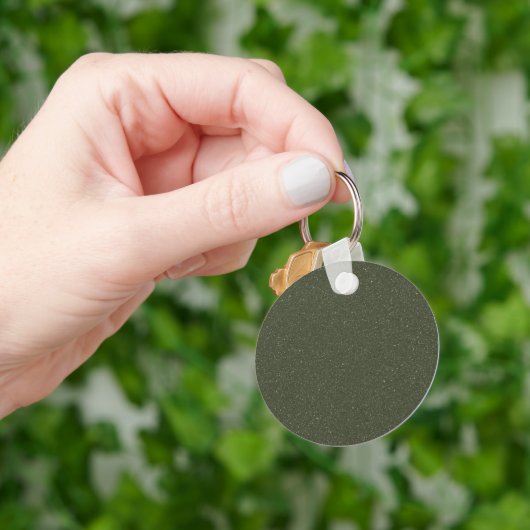 Moss Green Noise Effect Custom Sleutelhanger (Hand)