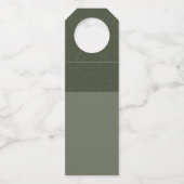 Moss Green Noise-Over-Matte Bottle Label – Aanpass (Voorkant)