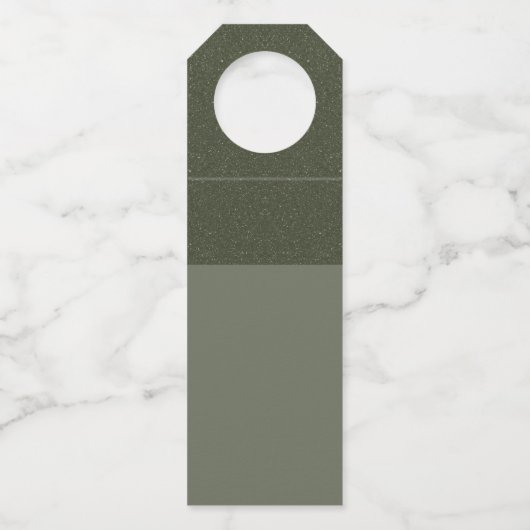 Moss Green Noise-Over-Matte Bottle Label – Aanpass (Voorkant)