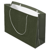 Moss Green Noise Pattern Custom Gift Bag Groot Cadeauzakje (Achterkant Gekanteld)
