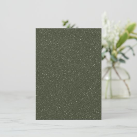 Moss Green Noise Texture Flat Menu Kaart (Aangepas (Staand voorkant)