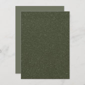 Moss Green Noise Texture Flat Menu Kaart (Aangepas (Voorkant / Achterkant)