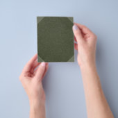 Moss Green Noise Texture Flyer met ingelijste hoek (Hand)