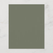 Moss Green Noise Texture Flyer met ingelijste hoek (Achterkant)