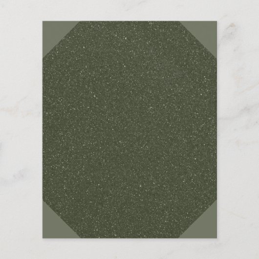 Moss Green Noise Texture Flyer met ingelijste hoek (Voorkant)