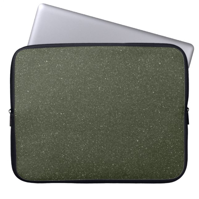 Moss Green Noise Texture Laptophoes – Aanpassen Laptop Sleeve (Voorkant)