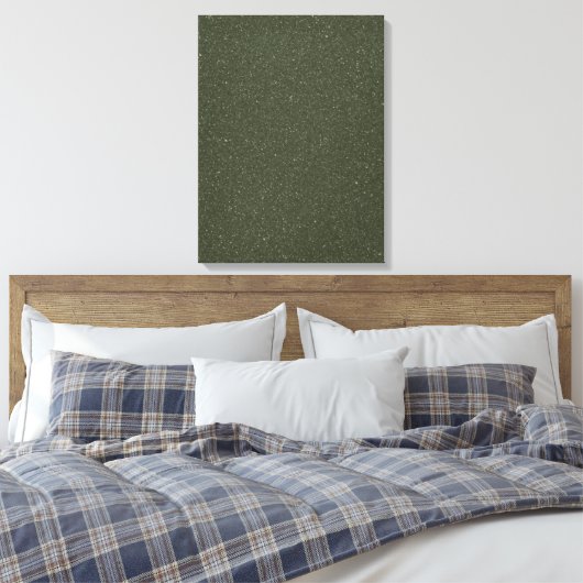 Moss Green Noise Texture Stretched Canvas (Insitu (Slaapkamer))