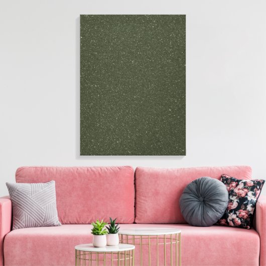 Moss Green Noise Texture Stretched Canvas (Insitu (Woonkamer))