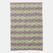Moss green paars en roze theedoek (Verticaal)