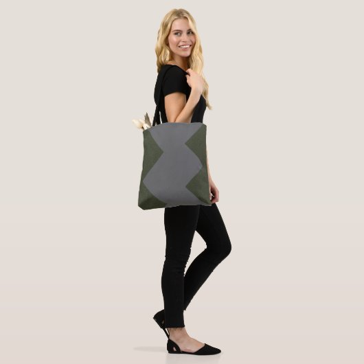 Moss Green Pattern Canvas tas (Op model)