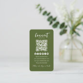 Moss Green QR Code Verbind met ons Social Media Visitekaartje (Staand voorkant)