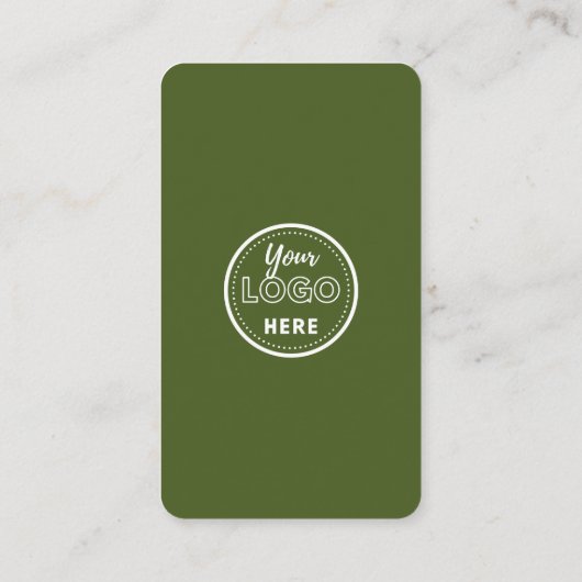 Moss Green QR Code Verbind met ons Social Media Visitekaartje (Achterkant)