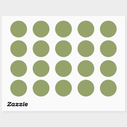 Moss Green Ronde Sticker (Vel)