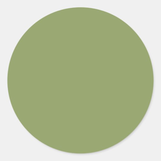 Moss Green Ronde Sticker (Voorkant)