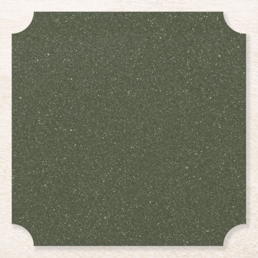 Moss Green Scalloped Paper Onderzetter –  (Voorkant)