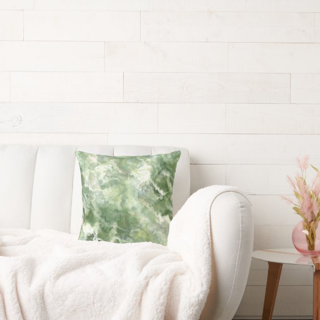 Moss Green Seamless Marged Sierkussen (Bank)