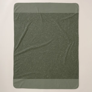Moss Green Sherpa deken met rand