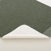 Moss Green Sherpa deken met rand (3/4)