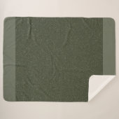 Moss Green Sherpa deken met rand (Voorkant (horizontaal))