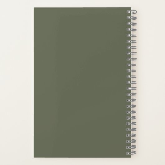 Moss Green Sketchbook – Bottom Split Notitieboek (Achterkant)