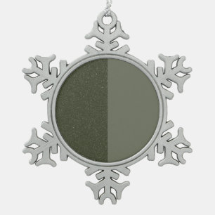 Moss Green Snowflake Ornament –