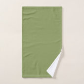 Moss Green Solid Color Bad Handdoek (Handdoek)