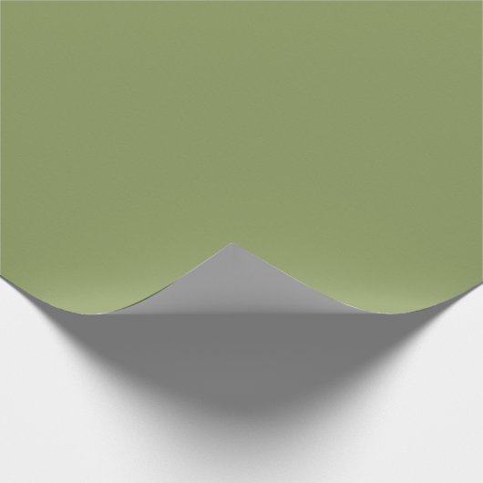 Moss Green Solid Color Cadeaupapier (Hoek)