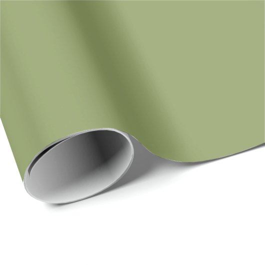Moss Green Solid Color Cadeaupapier (Rol Hoek)