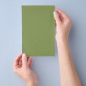 Moss Green Solid Color Flyer (Hand)