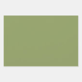 Moss Green Solid Color Inpakpapier Vel (Voorkant 3)