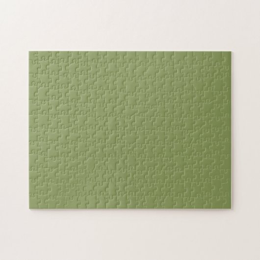 Moss Green Solid Color Legpuzzel (Horizontaal)