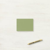 Moss Green Solid Color Post-it® Notes (Op bureau)