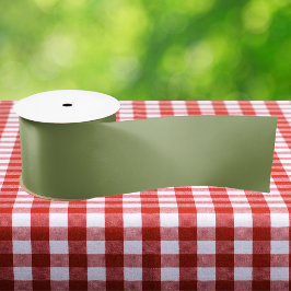 Moss Green Solid Color Satijnen Lint