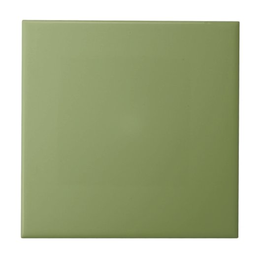 Moss Green Solid Color Tegeltje (Voorkant)