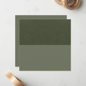 Moss Green Speckle Flat Note Kaart –  Notitiekaartje (Voorkant / Achterkant in situ)