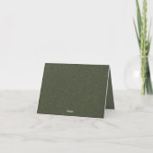 Moss Green Speckled Thank You Card Bedankkaart (Achterkant)
