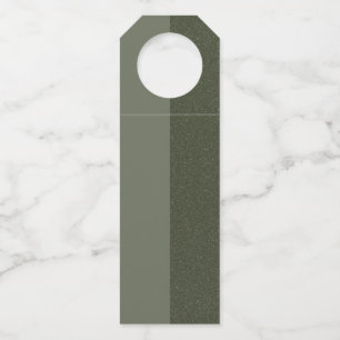 Moss Green Split Bottle Hanger Label – 