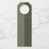 Moss Green Split Bottle Hanger Label – (Voorkant)