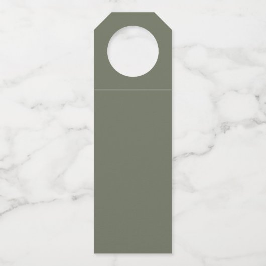 Moss Green Split Bottle Hanger Label – (Achterkant)