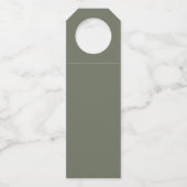 Moss Green Split Bottle Hanger Label – Aangepast (Voorkant)