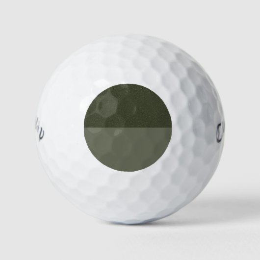 Moss Green Split Design Golfbal – Aanpasbaar Golfballen (Voorkant)