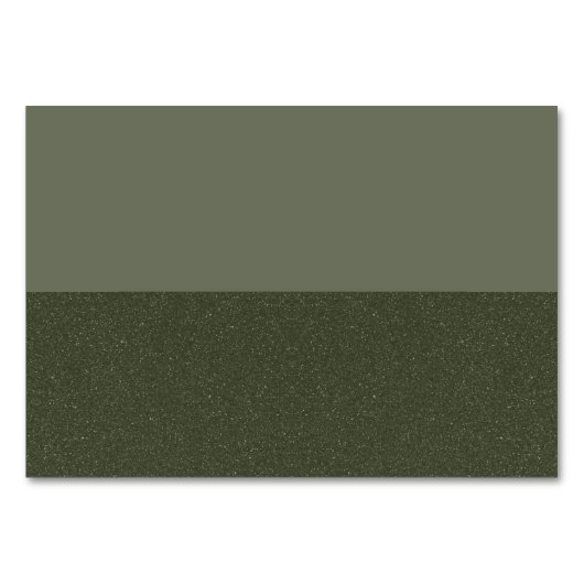 Moss Green Split Design Tafelkaart – Aanpasbaar Kaart (Voorkant)